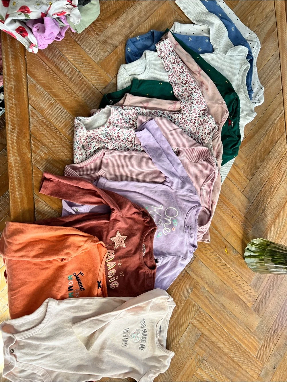Carter’s Girls Long-Sleeve Cotton Pajama Bodysuits - Mixed Colors